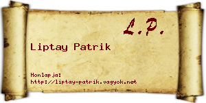Liptay Patrik névjegykártya